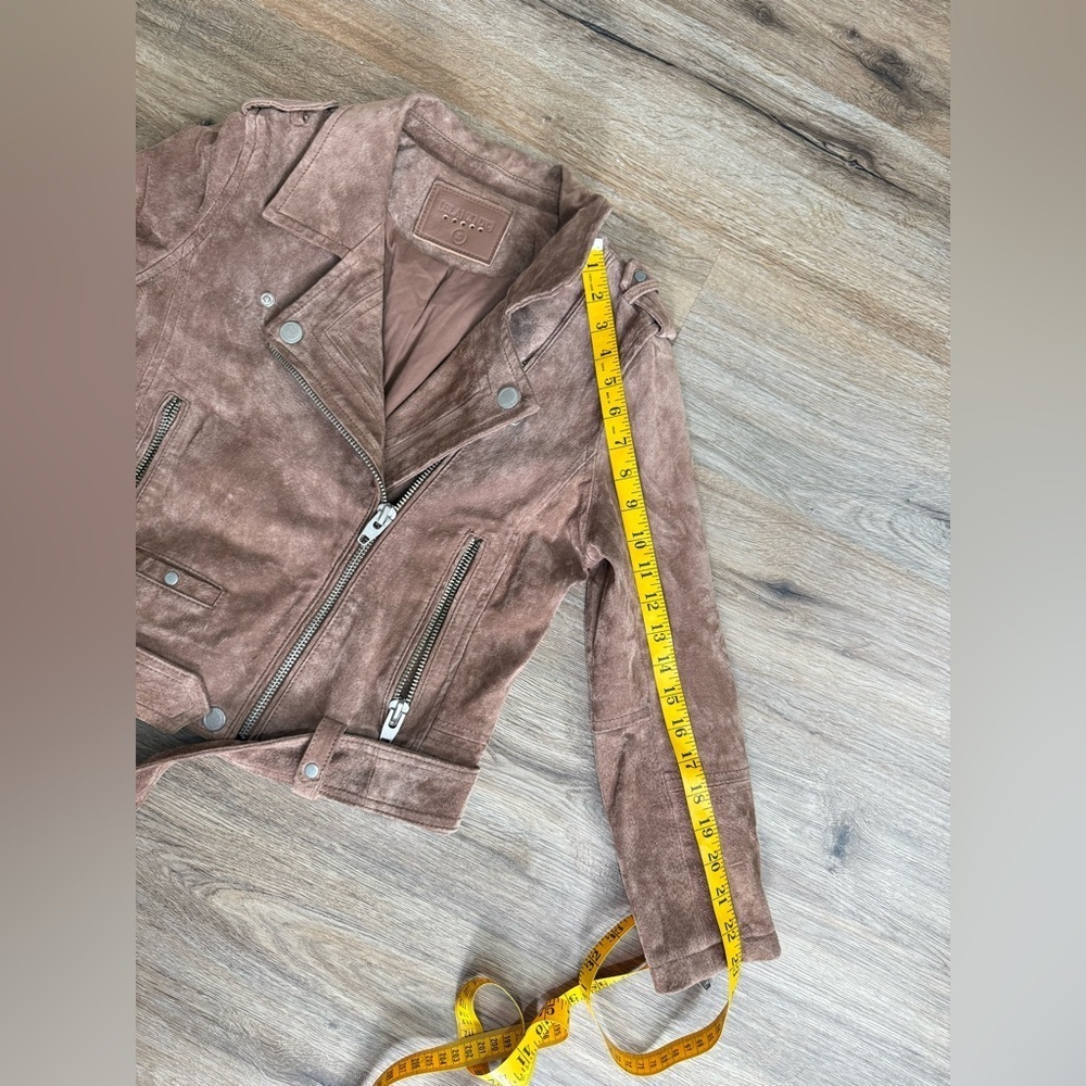 BLANKNYC Morning Suede Moto Jacket French Taupe Sz S - Picture 10 of 11